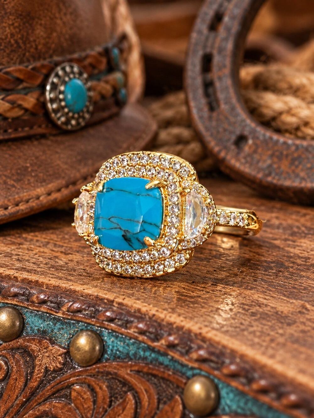 Bomb Party December Ring - RG95084 Say Less, Wear More - Gold Plating Sz 9